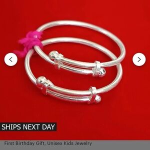 Silver Kids Bangle Set